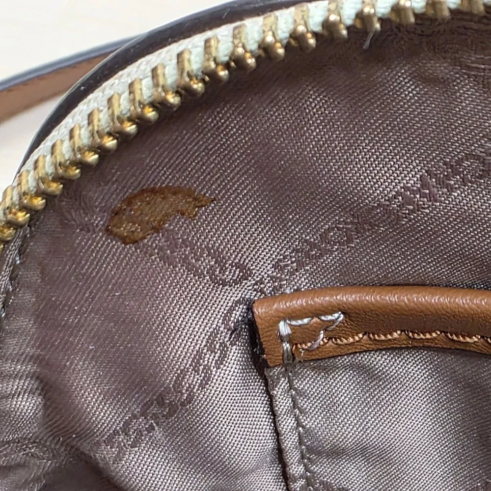 Michael Kors Womens Veronica Small Acorn Signature Logo Satchel Crossbody Bag